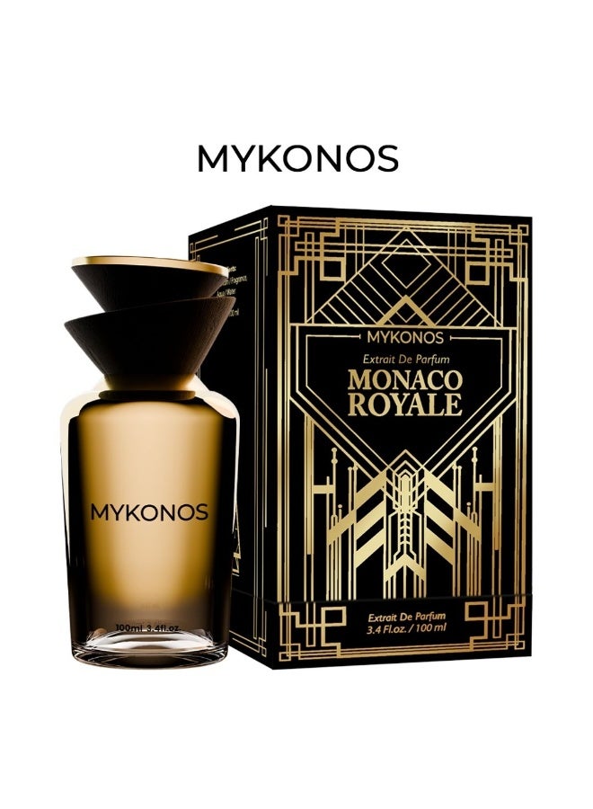 MYKONOS Monaco Royale EDP 100ml – Pear Melon Green Notes Cedarwood Caramel Musk Moss Fresh Sensual Unisex Perfume - Image 2